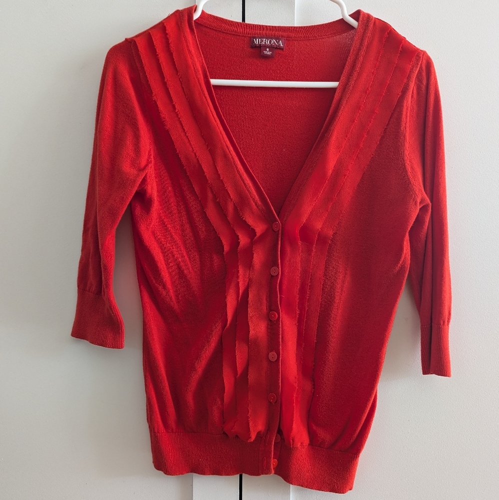 Merona Women's Red Cardigan Sweater